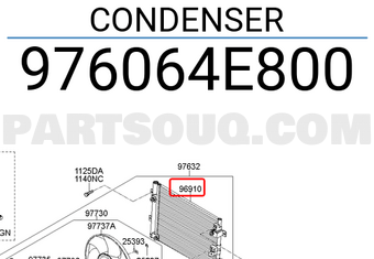 Giàn Nóng 1.2Tấn Kia Bongo Mã phụ tùng 976064E800