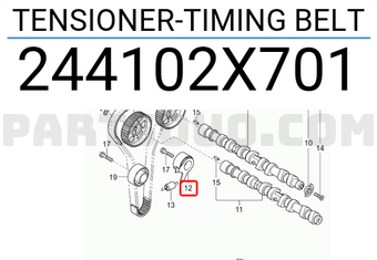 Bi Tăng Cam 1.5 Kia Spectra Mã phụ tùng 244102X701