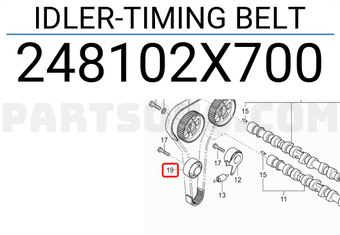 Bi Tì Cam 1.6 Kia Spectra Mã phụ tùng 248102X700