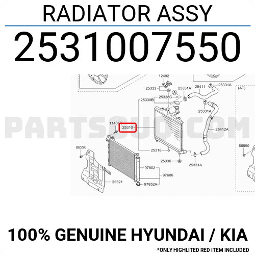 Két Nước At Kia Morning / Picanto OEM 2531007550-HCC