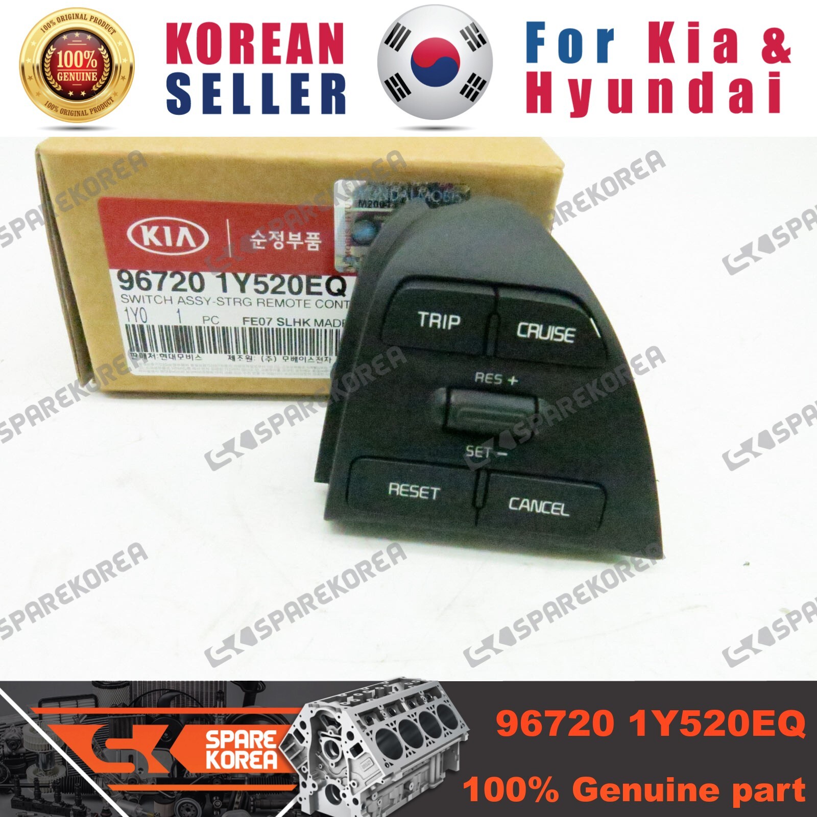 Công Tắc Cruise Control Kia Morning / Picanto Mã phụ tùng 967201y520eq