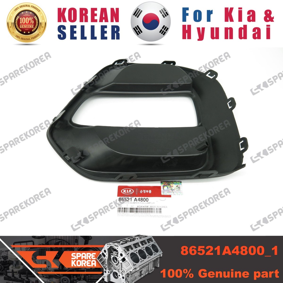 Ốp Đèn Gầm Trái Kia Carens / rondo Mã phụ tùng 86521A4810