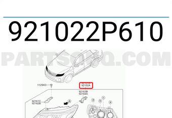 Đèn Pha Phải - Có Led Kia Sorento Mã phụ tùng 921022p610