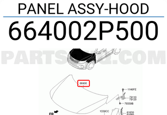 Nắp Ca Pô Kia Sorento Mã phụ tùng 664002p500