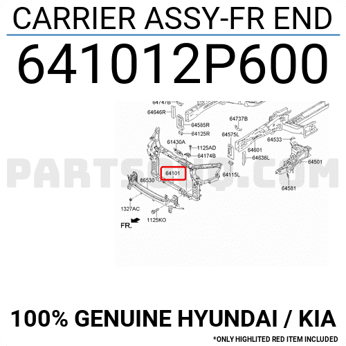 Khung Xương Đầu Xe Kia Sorento Mã phụ tùng 641012p600