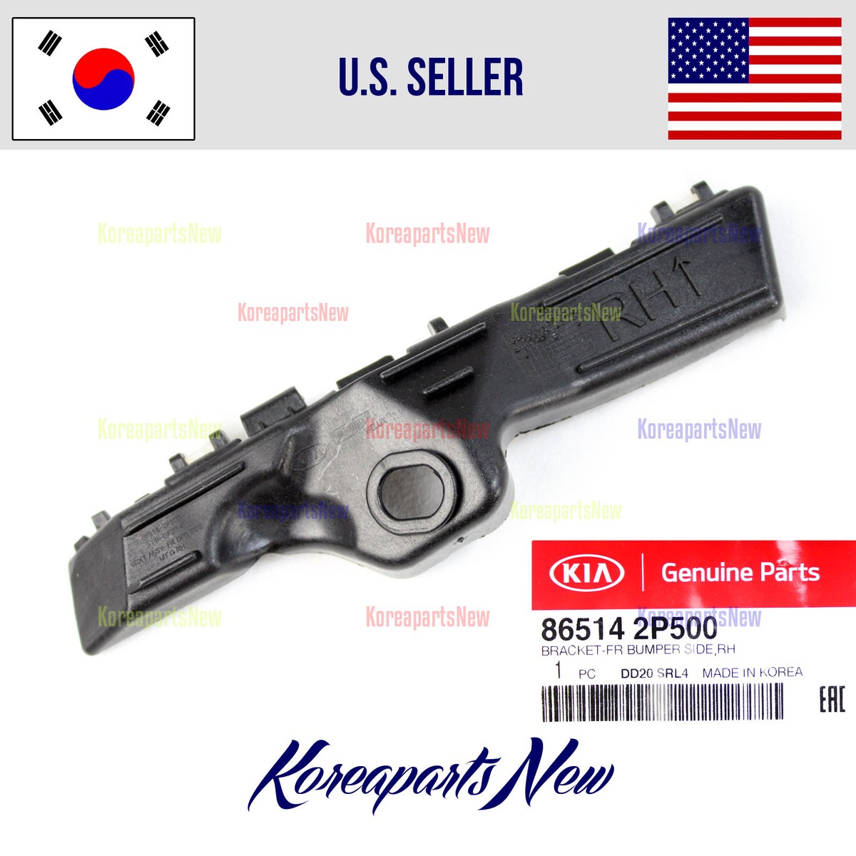 Nẹp Cài Cản Trước Phải Kia Sorento Mã phụ tùng 865142p500