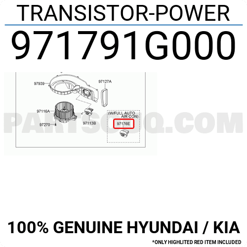 Trở Quạt Gió Điều Khiển Điều Hòa Kia Carens / rondo Mã phụ tùng 971791G000